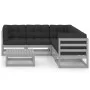 6-piece garden furniture set with solid pine wood cushions by vidaXL, Garden sets - Ref: Foro24-3076551, Price: 481,99 €, Dis...