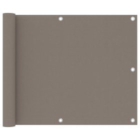 Toldo para balcón de tela oxford gris taupé 75x600 cm