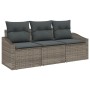 Conjunto de Sofá de Jardín de 3 Piezas con Cojines Gris Poliratán by , Outdoor sofas - Ref: Foro24-3346579, Price: 217,65 €, ...