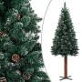 Árbol de Navidad delgado con luces y bolas verde 180 cm