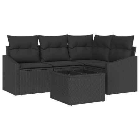Juego de Sofá de Jardín de 5 Piezas con Cojines Beige Poliratán by , Outdoor sofas - Ref: Foro24-3346713, Price: 342,13 €, Di...