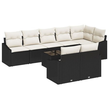 Conjunto de Sofá de Jardín de 8 Piezas con Cojines Marrón de Poliratán by , Outdoor sofas - Ref: Foro24-3346777, Price: 564,1...