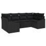 Juego de Sofá de Jardín de 6 Piezas con Cojines Negro Poliratán von , Outdoor-Sofas - Ref: Foro24-3346863, Preis: 408,57 €, R...