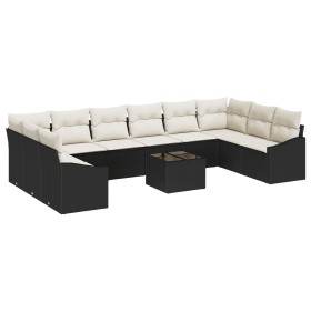 Juego de Sofá de Jardín de 10 Piezas con Cojines de Ratán Marrón de , Sofás de exterior - Ref: Foro24-3346907, Precio: 619,10...