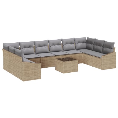 Juego de Sofás de Jardín de 11 Piezas con Cojines de Ratán Polimérico Negro by , Outdoor sofas - Ref: Foro24-3346910, Price: ...