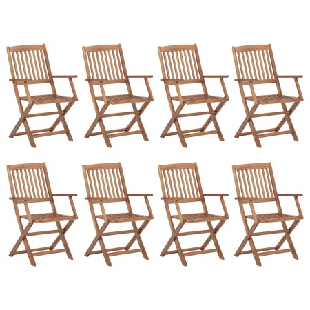 Klappbare Outdoor-Stühle, 8 Stück, massives Akazienholz von vidaXL, Gartenstühle - Ref: Foro24-3075084, Preis: 407,29 €, Raba...