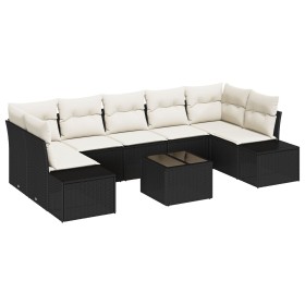 Conjunto de Sofá de Jardín de 8 Piezas con Cojines Negro Poliratán de , Sofás de exterior - Ref: Foro24-3346977, Precio: 503,...