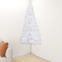 Árbol de Navidad de esquina iluminado con luces blanco 210 cm