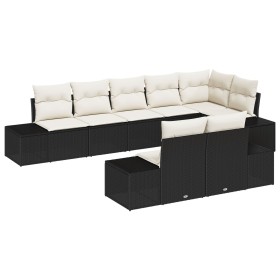 Juego de Sofás de Jardín de 8 Piezas con Cojines Negro Poliratán by , Outdoor sofas - Ref: Foro24-3347107, Price: 569,11 €, D...