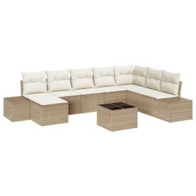 Juego de sofá de jardín de 9 piezas con cojines en ratán sintético marrón by , Outdoor sofas - Ref: Foro24-3347191, Price: 59...