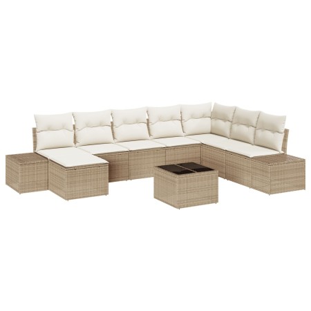 Juego de sofá de jardín de 9 piezas con cojines en ratán sintético marrón von , Outdoor-Sofas - Ref: Foro24-3347191, Preis: 5...