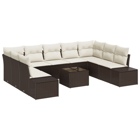 Juego de sofá de jardín de 9 piezas con cojines gris de poliéster by , Outdoor sofas - Ref: Foro24-3347228, Price: 654,42 €, ...