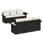 Juego de Sofá de Jardín de 7 Piezas con Cojines Negro Poliratán Acacia by , Outdoor sofas - Ref: Foro24-3347271, Price: 472,3...