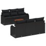 Set de Sofá de Jardín de 7 Piezas con Cojines Ratán Negro,  Sofá de Jardín de 2 Plazas con Cojines Ratán Negro | Foro24.es | Tu tienda online para hogar, jardín y más Foro24.es
