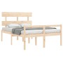 Bed for seniors with solid wood headboard 140x200cm by vidaXL, Beds and slatted bases - Ref: Foro24-3195351, Price: 145,55 €,...