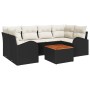 Conjunto de Sofás de Jardín de 7 Piezas con Cojines Negro de Poliratán Acacia by , Outdoor sofas - Ref: Foro24-3347530, Price...
