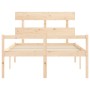 Bed for seniors with solid wood headboard 140x200cm by vidaXL, Beds and slatted bases - Ref: Foro24-3195351, Price: 145,55 €,...