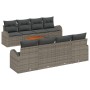 Conjunto de Sofás de Jardín de 9 Piezas con Cojines Gris de Poliratán Acacia by , Outdoor sofas - Ref: Foro24-3347552, Price:...