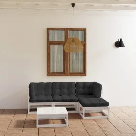 5-piece garden furniture set with solid pine wood cushions by vidaXL, Garden sets - Ref: Foro24-3076580, Price: 429,77 €, Dis...