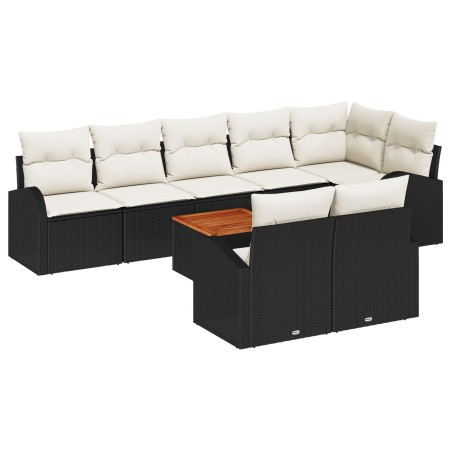 Juego de Sofá de Jardín de 9 Piezas con Cojines Negro Polirratán von , Outdoor-Sofas - Ref: Foro24-3347593, Preis: 569,23 €, ...