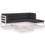 5-piece garden furniture set with solid pine wood cushions by vidaXL, Garden sets - Ref: Foro24-3076580, Price: 429,01 €, Dis...