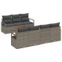 Juego de Sofá de Jardín de 7 Piezas con Cojines Gris Ratán, Sofá de Jardín de 2 Plazas con Cojines Gris Ratán von , Outdoor-S...