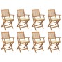 Klappbare Gartenstühle 8 Stück und Kissen aus massivem Akazienholz von vidaXL, Gartenstühle - Ref: Foro24-3075102, Preis: 454...