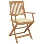 Folding garden chairs 8 units and solid acacia wood cushions by vidaXL, Garden chairs - Ref: Foro24-3075102, Price: 396,54 €,...