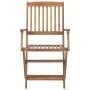Folding garden chairs 8 units and solid acacia wood cushions by vidaXL, Garden chairs - Ref: Foro24-3075102, Price: 396,54 €,...
