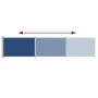 Toldo lateral retráctil para patio azul 140x600 cm