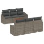Juego de Sofás de Jardín de 7 Piezas con Cojines Gris Poliratán by , Outdoor sofas - Ref: Foro24-3347776, Price: 467,70 €, Di...