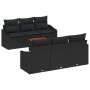 Juego de Sofás de Jardín de 7 Piezas con Cojines Negro Poliratán Acacia by , Outdoor sofas - Ref: Foro24-3347779, Price: 473,...