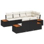 Juego de Sofá de Jardín de 7 Piezas con Cojines Negro Poliratán Acacia von , Outdoor-Sofas - Ref: Foro24-3348103, Preis: 568,...