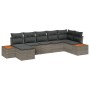 Juego de Sofá de 7 Piezas con Cojines Gris Poliratán Acacia de , Sofás de exterior - Ref: Foro24-3348130, Precio: 469,75 €, D...