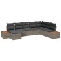 Conjunto de Sofá de 8 Piezas con Cojines Gris Ratán Poli Acacia by , Outdoor sofas - Ref: Foro24-3348145, Price: 529,75 €, Di...