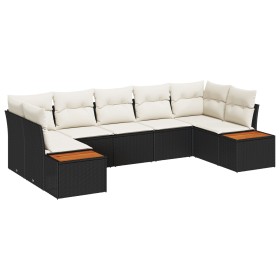 Juego de Sofás de Jardín de 7 Piezas con Cojines Negro Poliratán Acacia by , Outdoor sofas - Ref: Foro24-3348158, Price: 469,...