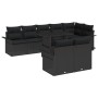 Conjunto de Sofá de Jardín de 9 Piezas con Cojines Ratán Negro de by , Outdoor sofas - Ref: Foro24-3348309, Price: 679,23 €, ...
