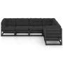 Garden furniture set 6 pieces and cushions solid pine wood by vidaXL, Garden sets - Ref: Foro24-3076788, Price: 663,39 €, Dis...