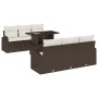 Juego de Sofá de Jardín de 7 Piezas con Cojines Marrón Poliratán by , Outdoor sofas - Ref: Foro24-3348564, Price: 535,86 €, D...