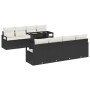 Conjunto de Sofá de Jardín de 9 Piezas con Cojines de Rattan Negro, Sofá de Jardín de 2 Plazas con Cojines de Rattan Negro | Foro24.es | Tu tienda online para hogar, jardín y más Foro24.es