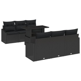 Juego de Sofá de Jardín de 7 Piezas con Cojines Negro Poliratán by , Outdoor sofas - Ref: Foro24-3348929, Price: 527,40 €, Di...