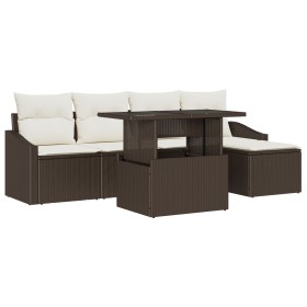 Conjunto de Sofá de Jardín de 6 Piezas con