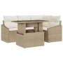 Juego de sofá de jardín de 5 piezas con cojines beige de ratán poliéster by , Outdoor sofas - Ref: Foro24-3348997, Price: 403...
