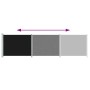 Toldo lateral retráctil para patio negro 600x160 cm