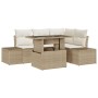 Juego de Sofá de Jardín de 5 Piezas con Cojines Beige de Rattan de Polietileno by , Outdoor sofas - Ref: Foro24-3349177, Pric...