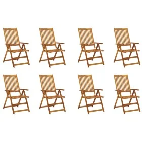 Folding garden chairs 8 pcs solid acacia wood by vidaXL, Garden chairs - Ref: Foro24-3075053, Price: 523,26 €, Discount: %