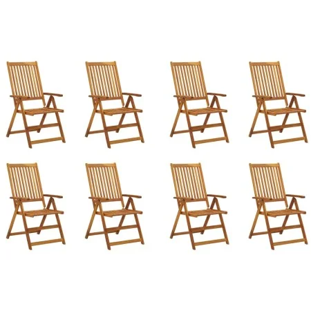Sillas de jardín plegables 8 uds madera macizo de acacia de vidaXL, Sillas de jardín - Ref: Foro24-3075053, Precio: 532,80 €,...