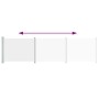 Toldo lateral retráctil para patio crema 600x160 cm