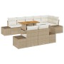 Conjunto de Comedor de Jardín de 9 Piezas con Cojines Beige de Ratán Poliéster y Acacia | Foro24.es | Tu tienda online para hogar, jardín y más Foro24.es