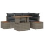 Conjunto de Comedor Jardín de 5 Piezas con Cojines Gris Ratán de Poliéster Acacia by , Outdoor sofas - Ref: Foro24-3350066, P...